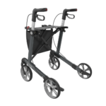 Server Rollator in grey facing top left hand corner on a white background.