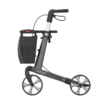 Server Rollator in grey facing the left of the camera on a white background.