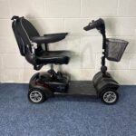 a scooter with a basket on the back