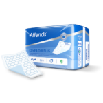 a blue box with white pads