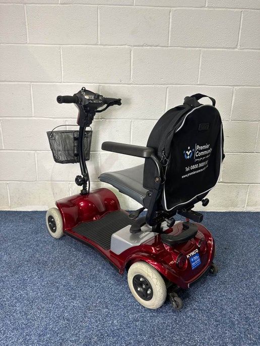 a scooter with a backpack