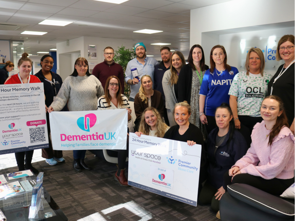 Premier Community complete their 24 hour memory walk in aid of DementiaUK
