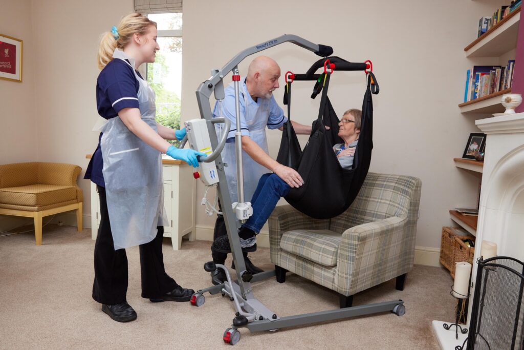 Premier Community Carers are trained in equipment such as a hoist to help with emergency care