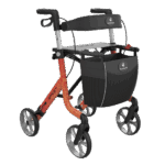 Space LX Art Line Rollator in Cloud facing forward and slightly to the right of the camera on a white background.