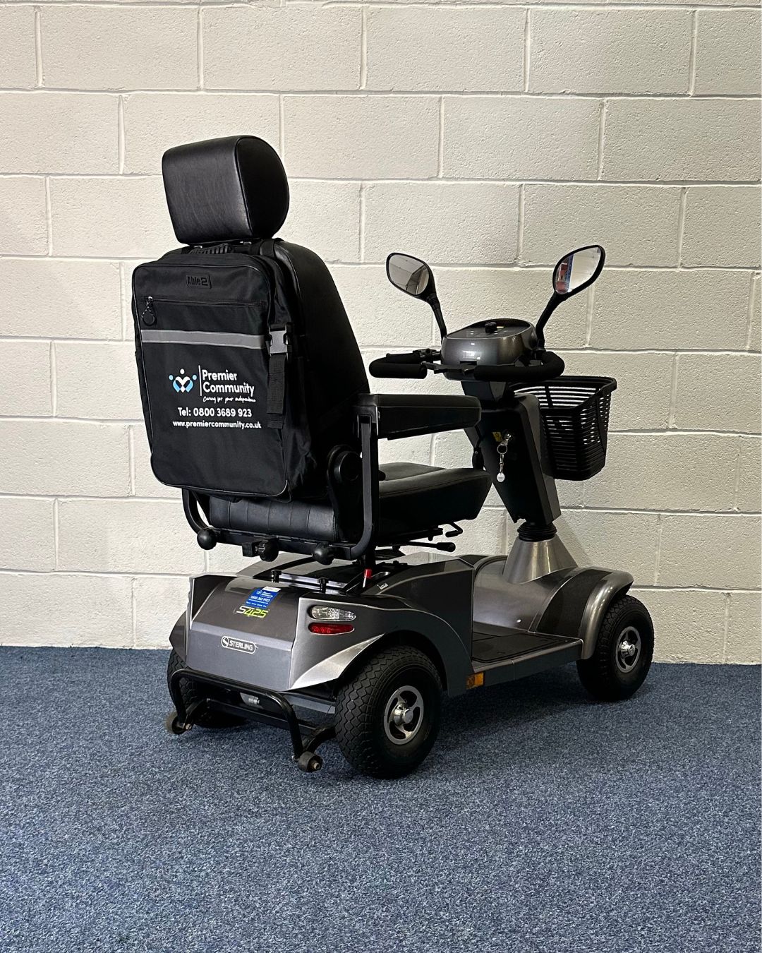 Approved Used Sunrise Medical Sterling s425 silver with basket and mirrors