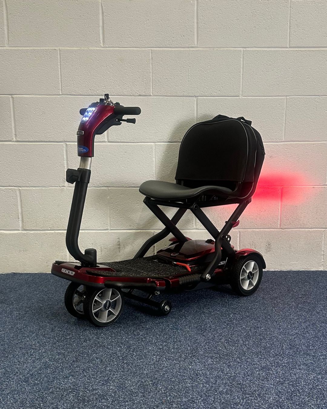 Approved Used Pride Quest, folding scooter in red