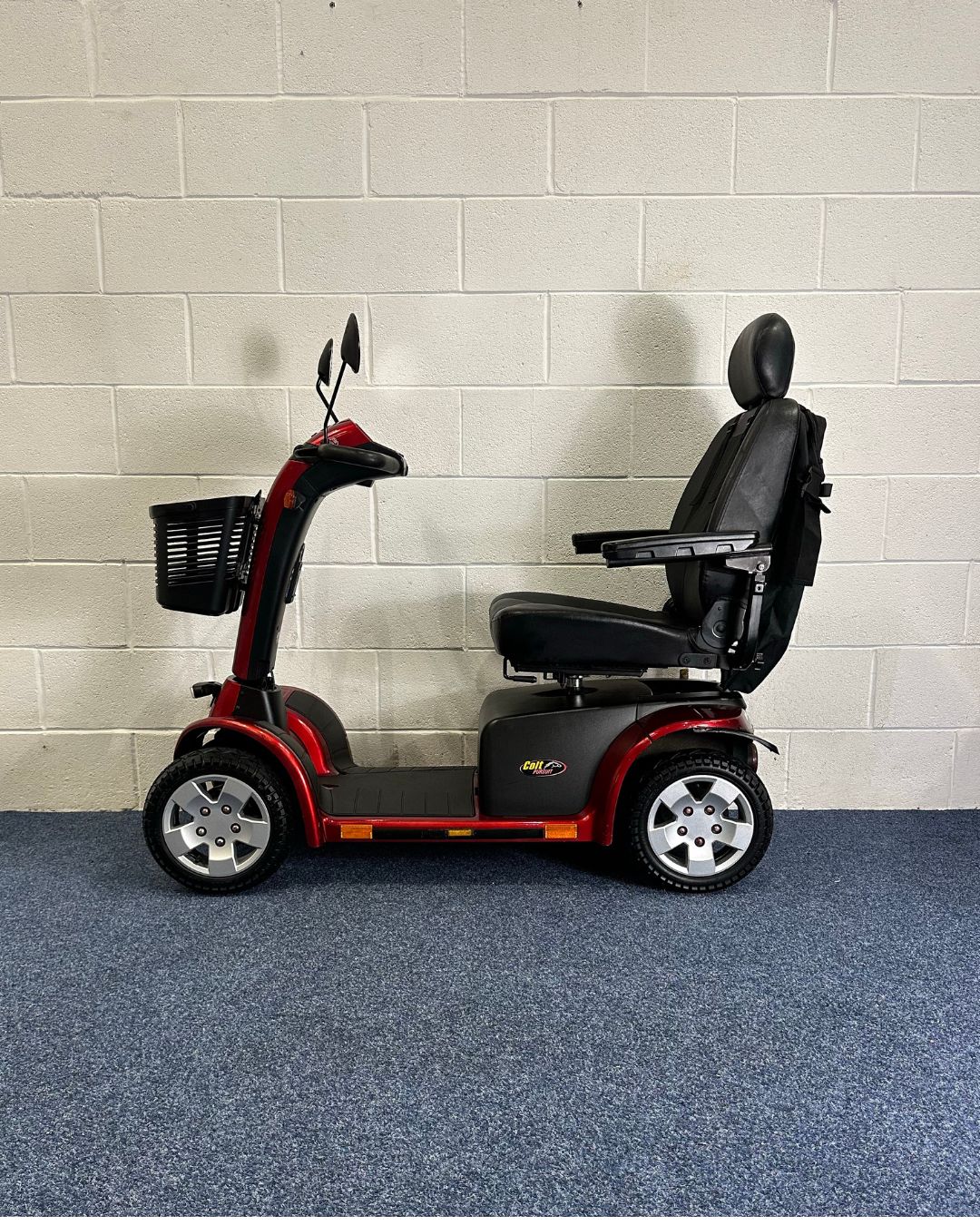 Approved Used Pride Colt Pursuit, red with basket and 2 mirrors