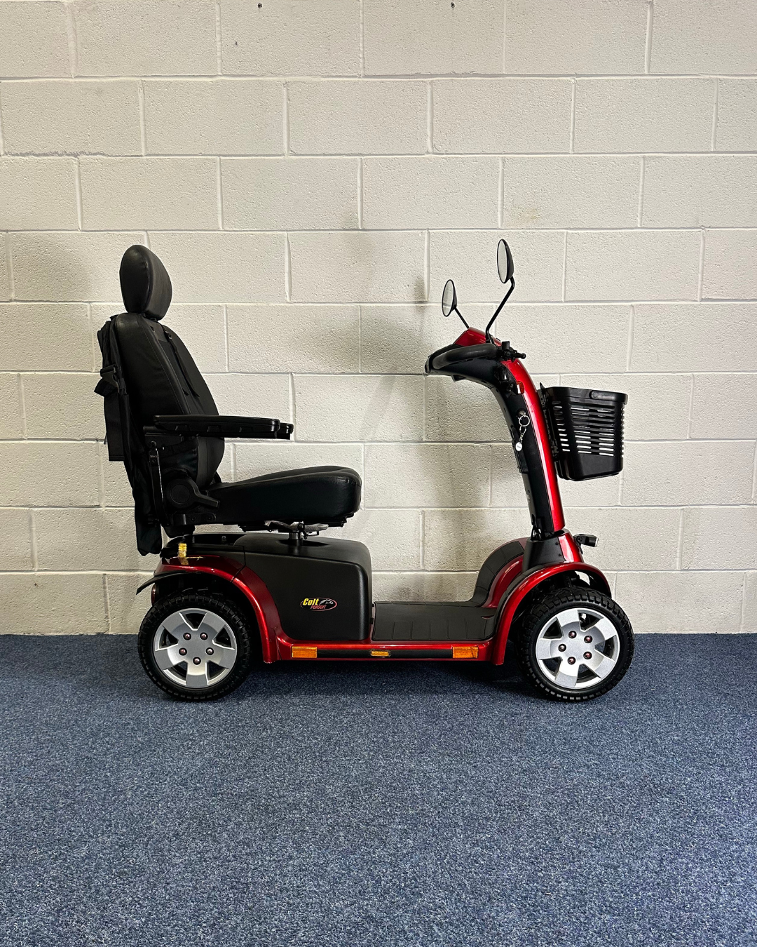 Approved Used Pride Colt Pursuit, red with basket and 2 mirrors