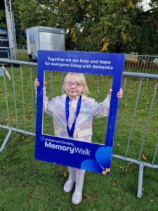 The youngest member of the team was happy to collect her medal!