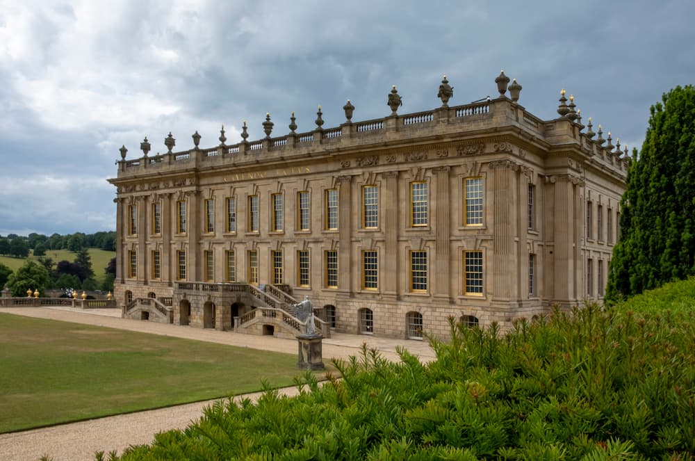 Exterior of Chatsworth House, representing accessible days out in North Derbyshire