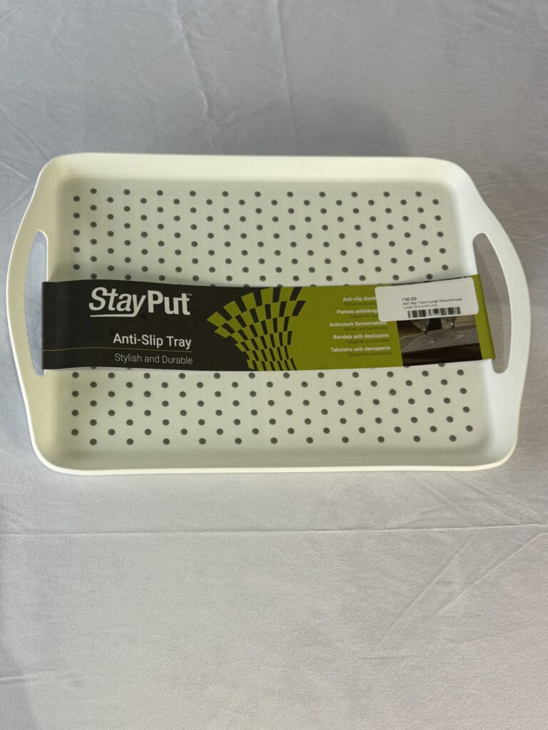 anti slip tray - white and grey