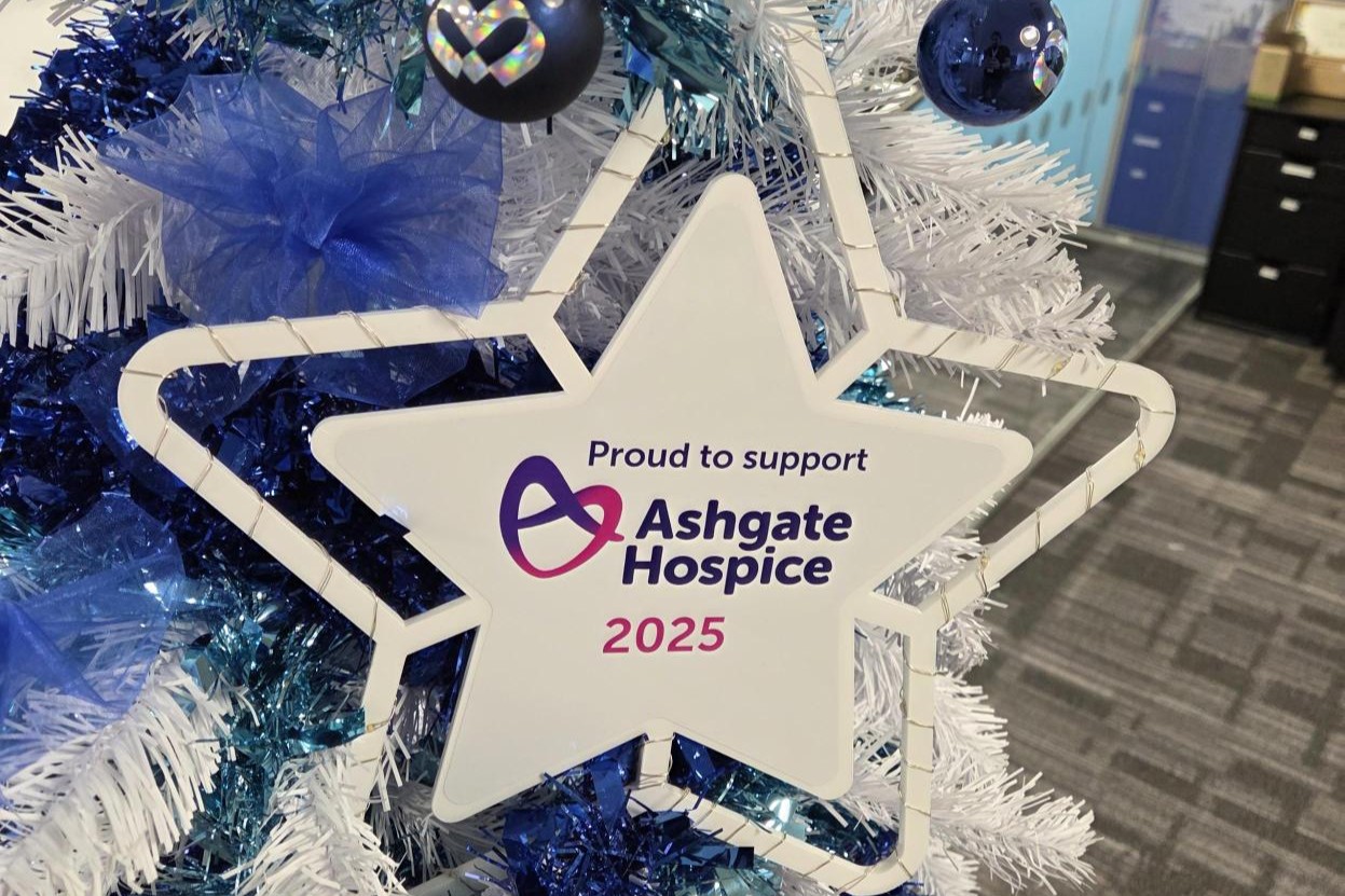 Christmas Star from Ashgate Hospice in thanks for our continued support.