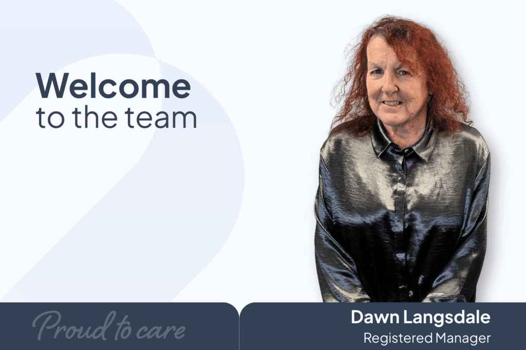 Image shows a picture of Dawn Langsdale, Premier Community's newest Registered Manager taking on a care leadership role in North Derbyshire