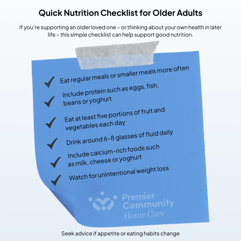 Nutrition tips for older adults