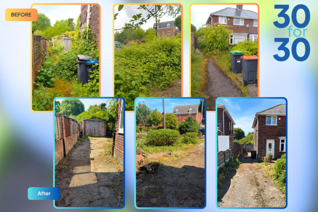 Act 11 of 30: Premier Community Volunteers Transform Overgrown Garden in Hucknall