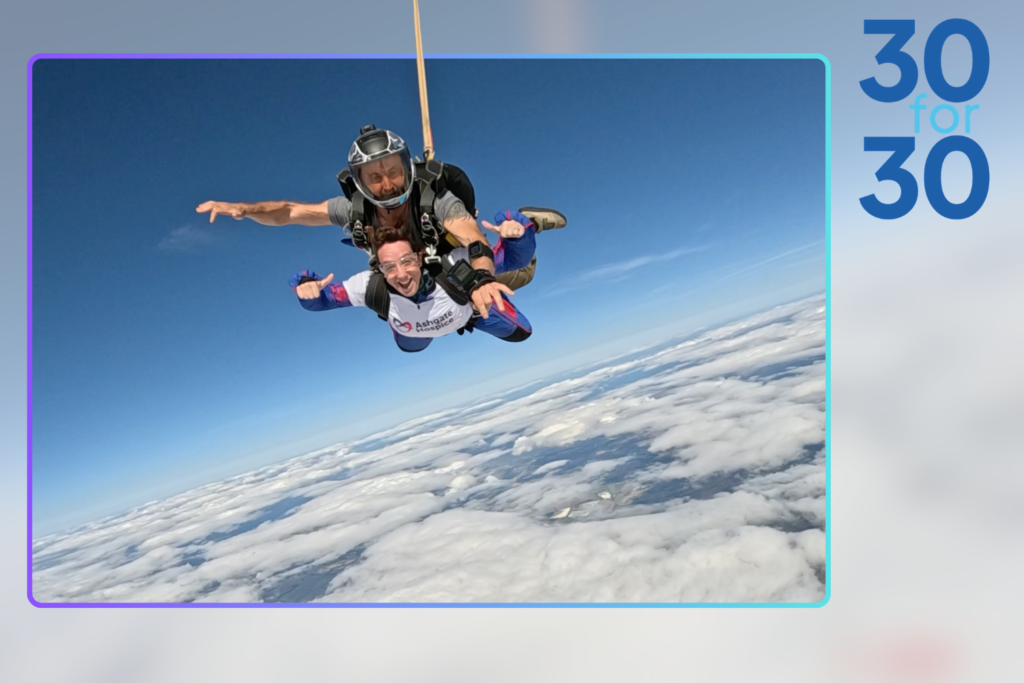 Act 18 of 30: Carlie Takes the Leap for Ashgate Hospice 
